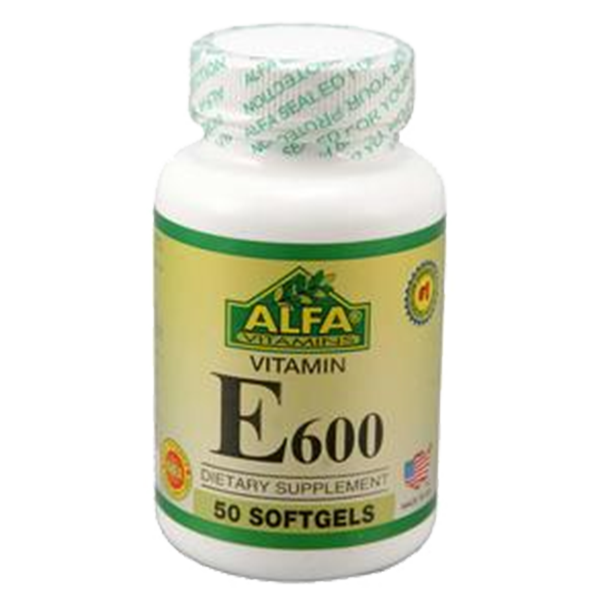 Vitamina E 600 IU 50 capsulas blandas